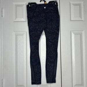 Lululemon Women’s Galaxy Print Leggings Black Purple Speckle Size 4–6